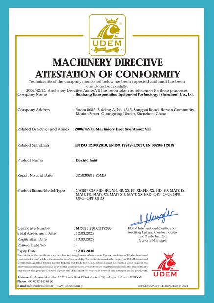 จีน Bestaro Machinery Co.,Ltd รับรอง